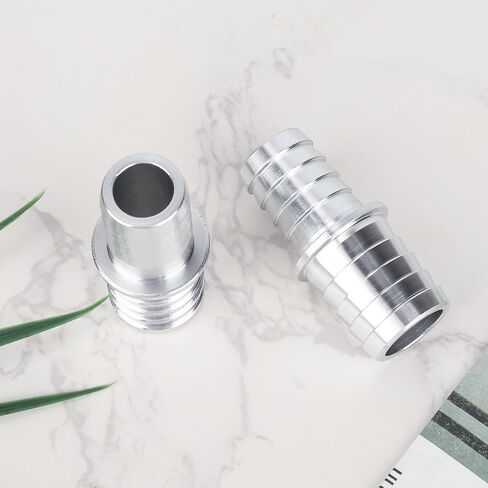 2pcs 5/8 to 3/4 Hose Adapter, Aluminum Alloy Hose Adapter Garden Pipe Repair Fittings Coolant Pipe Connector Barb Splice Coupler for Radiator Vacuum Lines in Kuwait