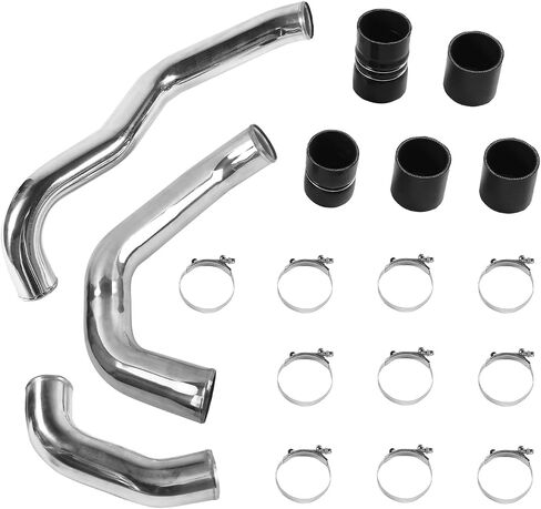 3 بوصة الجانبية الساخنة الجانبية intercooler kit مجموعة متوافقة مع 2004-2010 GMC GM Duramax 8 Cyl 6.6l lly LBZ LMM - مصقول in Kuwait