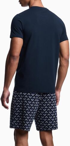 Emporio Armani Men's Grol Bold Cotton Cotton Pajama Short and tee set in Kuwait