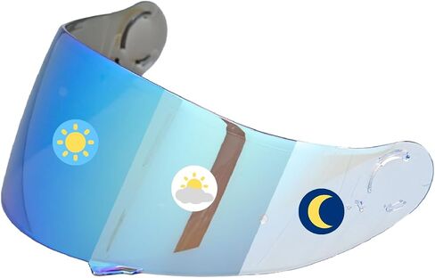 Photochromic Visor Compatible with RF-1400,GT-Air 3,GT-Air,RF-SR,RF-1200,X14,Glamster Replacement Transition Motorcycle Helmet Face Shield (GT-Air Clear Blue/Ice Blue) in Saudi Arabia