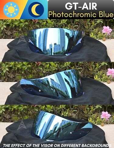 Photochromic Visor Compatible with RF-1400,GT-Air 3,GT-Air,RF-SR,RF-1200,X14,Glamster Replacement Transition Motorcycle Helmet Face Shield (GT-Air Clear Blue/Ice Blue) in Saudi Arabia
