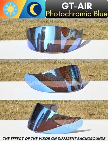 Photochromic Visor Compatible with RF-1400,GT-Air 3,GT-Air,RF-SR,RF-1200,X14,Glamster Replacement Transition Motorcycle Helmet Face Shield (GT-Air Clear Blue/Ice Blue) in Saudi Arabia