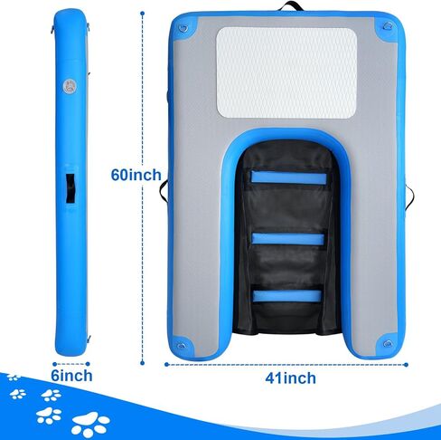 Inflatable Dog Float Floating Ramps, for Dog on Water Ladder Steps Ramp for Pools Boats Docks in Saudi Arabia