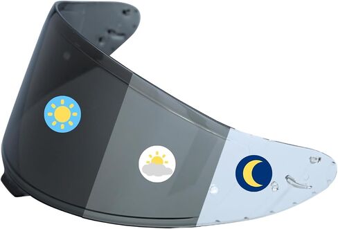 Photochromic Visor Compatible with RF-1400,GT-Air 3,GT-Air,RF-SR,RF-1200,X14,Glamster Replacement Transition Motorcycle Helmet Face Shield (GT-Air Clear Blue/Ice Blue) in Saudi Arabia