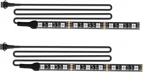 UWDESY 2 قطعة 12 مصباح LED للدراجات النارية - RGB متعدد الألوان لهجة توهج نيون تأثير الأرض مصباح لمجموعات إضاءة LED للدراجات النارية، ATV Car Golf Cart LED Underglow Strip Lights in Kuwait