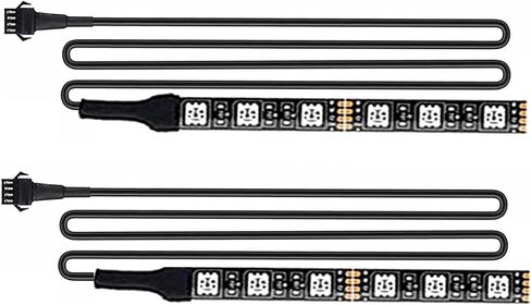 UWDESY 2 قطعة 12 مصباح LED للدراجات النارية - RGB متعدد الألوان لهجة توهج نيون تأثير الأرض مصباح لمجموعات إضاءة LED للدراجات النارية، ATV Car Golf Cart LED Underglow Strip Lights in Kuwait