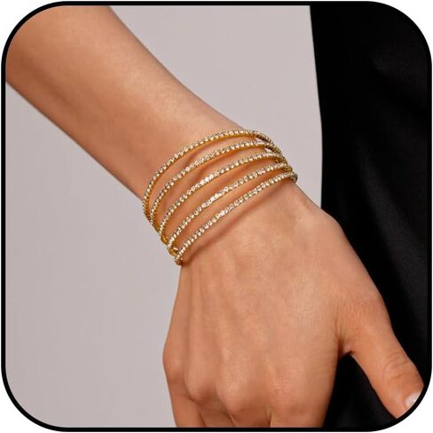 choice of all Rhinestone Bracelet for Women Multilayered Cystal Braclet Silver Prom Party Bracelet Bride Sparkling Wrap Bracelet Wedding Jewelry for Bride in Saudi Arabia