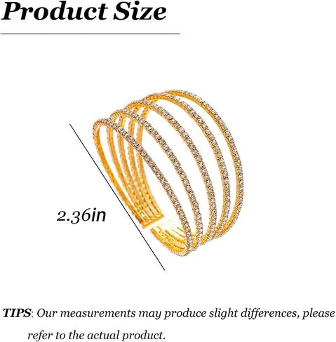 choice of all Rhinestone Bracelet for Women Multilayered Cystal Braclet Silver Prom Party Bracelet Bride Sparkling Wrap Bracelet Wedding Jewelry for Bride in Saudi Arabia
