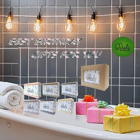 Natural Handemade Bar Soap for Men and Women with Essential oils, Scented Bar Soaps for Bath, Fragrance Regular Use Gift Set (Pack of 3) Calendula in Kuwait