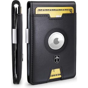 TRAVANDO AirTag* Wallet Mens Wallet with Money Clip Air Tag Wallet Card Holder RFID Blocking Bifold Gifts for Men in Kuwait