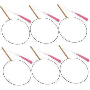 NUOBESTY 6pcs DIY Hand Fan Frame Kit Chinese Style Fan Craft Supplies Sturdy Iron Construction for Weddings Parties and Performances for Creative Projects in Saudi Arabia