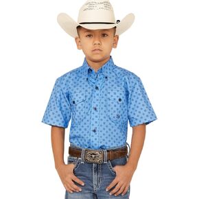 Roper Western Shirt Boys S/S Foulard Cotton Blue 03-031-0325-2011 BU in Saudi Arabia