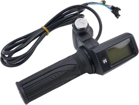 Electric Twist-Throttle Grips, E-Bike TwistThrottle 24-72V Electric Scooter Bicycle Grip Handlebar LED Display with Key Switch Indicator for E-Scooter Bicycle(8pin with 3 gear speed adjustment) in Saudi Arabia