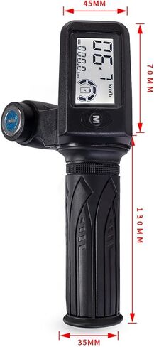 Electric Twist-Throttle Grips, E-Bike TwistThrottle 24-72V Electric Scooter Bicycle Grip Handlebar LED Display with Key Switch Indicator for E-Scooter Bicycle(8pin with 3 gear speed adjustment) in Kuwait