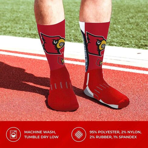 For Bare Feet NCAA Adult State and University Crew Socks - Polyester blend - Unisex - High-performance socks provide superior comfort (Virginia Cavaliers - Blue, Adult Medium) in Saudi Arabia