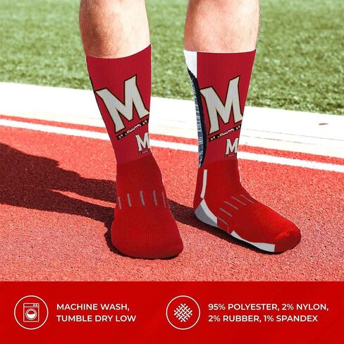 For Bare Feet NCAA Adult State and University Crew Socks - Polyester blend - Unisex - High-performance socks provide superior comfort (Virginia Cavaliers - Blue, Adult Medium) in Saudi Arabia