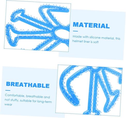 Milisten ركوب الخوذة الخوذة الداخلية بطانة وسادة سيليكون وسادة سيليكون لركوب الدراجات النارية تزلج التزلج معدات وقائية احترافية لتعزيز الراحة والمقاومة التأثير in Kuwait