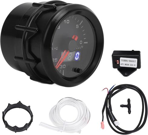 52mm Vacuum Gauge Digital Display Pointer ABS Material 0 to 30 in.HG Automotive Vacuum Meter Kit for All DC12V Vehicles in Saudi Arabia