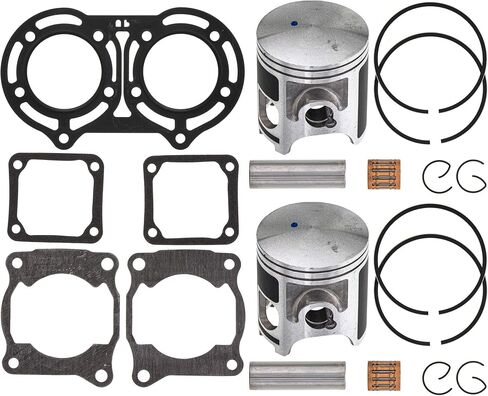 Niche 64mm Top End Repair Kit for Yamaha Banshee 350 (2 count ، Aluminium ، Gray ، 1987-2006) in Saudi Arabia