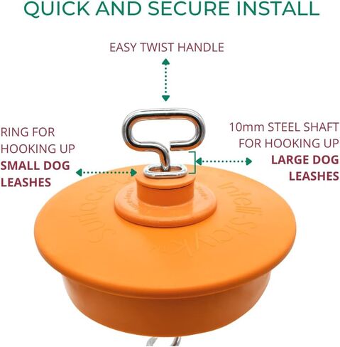 Heavy Duty Tie-Out Stake: Surface-Lock Technology for Pulling and Bending Prevention, 360-Degree Swivel Ring, Weather-Resistant Coating for Maximum Durability and Tangle-Free Design in Saudi Arabia