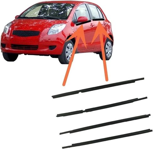 4 Pieces Windows Rubber Outside for Laminate Protector for 1st Gen 68210-0D100 in Saudi Arabia