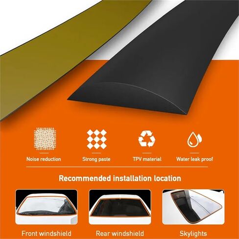 Car Sunroof Waterproof Seal Strip For Car Windshield Roof Sealing Sticker Auto Rubber Seal Strip Noise Insulation Accessories in Saudi Arabia