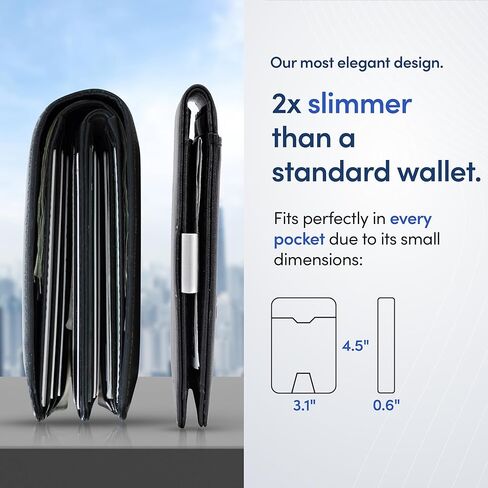 TRAVANDO AirTag* Wallet Mens Wallet with Money Clip Air Tag Wallet Card Holder RFID Blocking Bifold Gifts for Men in Kuwait