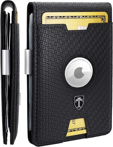 TRAVANDO AirTag* Wallet Mens Wallet with Money Clip Air Tag Wallet Card Holder RFID Blocking Bifold Gifts for Men in Saudi Arabia
