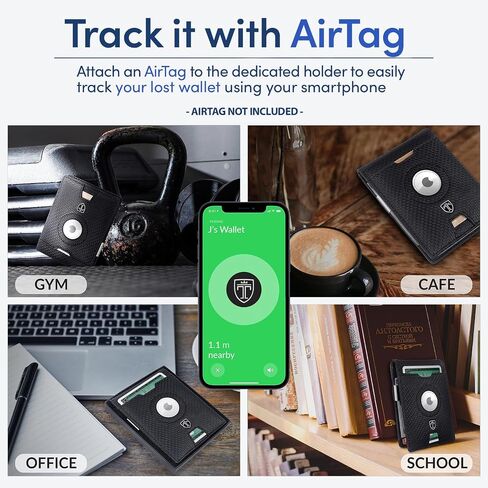 TRAVANDO AirTag* Wallet Mens Wallet with Money Clip Air Tag Wallet Card Holder RFID Blocking Bifold Gifts for Men in Saudi Arabia