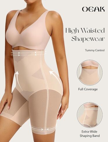 Oeak Womens Tummy Control Wordpower Superpower High Pherced Butt Lift Girdles Body Shaper Hit Slimal Symless in Kuwait
