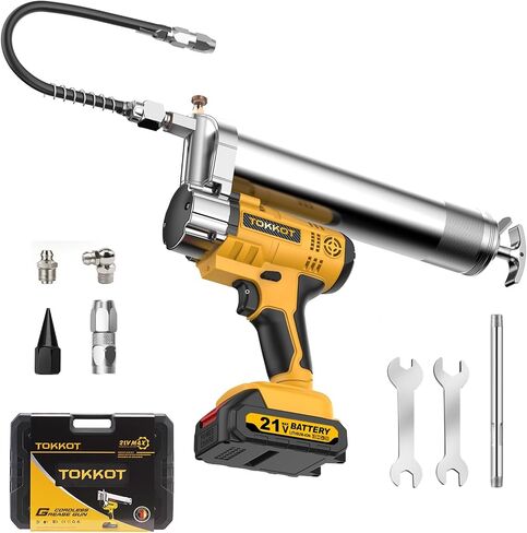 بندقية الشحوم الكهربائية لبطارية DE/WALT 20V MAX (بدون بطارية) مع مصباح LED مشرق ، و 12 "خرطوم مرن و 6 '' جامد ، وحالة حمل ، 10000 رطل/بوصة مرتفعة من الشحوم اللاسلكية in Kuwait