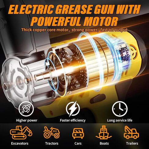 بندقية الشحوم الكهربائية لبطارية DE/WALT 20V MAX (بدون بطارية) مع مصباح LED مشرق ، و 12 "خرطوم مرن و 6 '' جامد ، وحالة حمل ، 10000 رطل/بوصة مرتفعة من الشحوم اللاسلكية in Kuwait