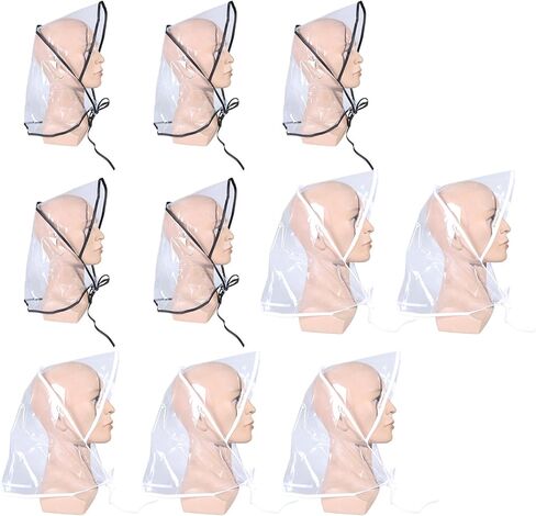 PVC Rain Hat with Full Visors for Outdoor Use Clear in Kuwait