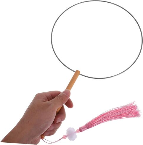 NUOBESTY 6pcs DIY Hand Fan Frame Kit Chinese Style Fan Craft Supplies Sturdy Iron Construction for Weddings Parties and Performances for Creative Projects in Saudi Arabia