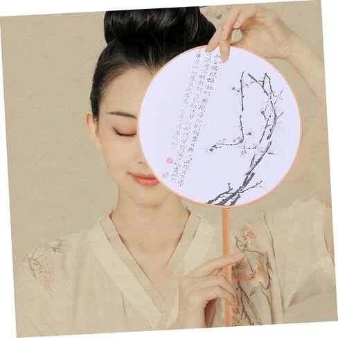 NUOBESTY 6pcs DIY Hand Fan Frame Kit Chinese Style Fan Craft Supplies Sturdy Iron Construction for Weddings Parties and Performances for Creative Projects in Saudi Arabia