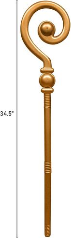 Nicky Bigs Novelties Adult Bishop Priest Pope Hat Costume Set Mitre Hat Gold Cross Crozier Staff Cane Necklace Accessories in Saudi Arabia