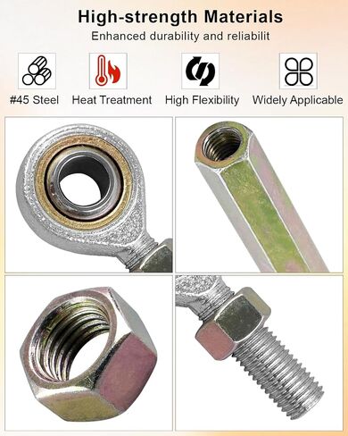 2 PCS قابلة للتعديل عمود التوجيه مفصل الكرة قضيب القضيب 310mm-340mm 10 مم 10 مم ، مناسبة للدراجة الصغيرة ATV go kart الدراجات البخارية Quad على الطريق التعليق التوجيه in Saudi Arabia