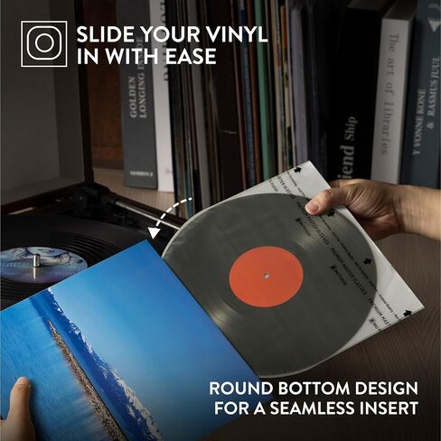 BIG FUDGE 20 Pack Vinyl Record Outer Sleeves 10" LP | Durable & Wrinkle-Free | Crystal Clear & Made from High-Density Polypropylene | 3 mm Thick | Fits Most Gatefolds and Double LPs in Kuwait