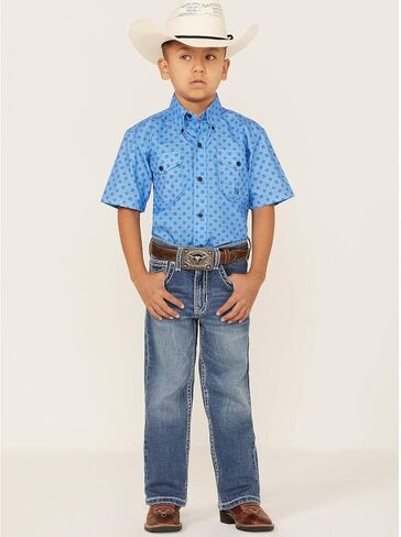 Roper Western Shirt Boys S/S Foulard Cotton Blue 03-031-0325-2011 BU in Saudi Arabia