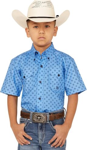 Roper Western Shirt Boys S/S Foulard Cotton Blue 03-031-0325-2011 BU in Saudi Arabia