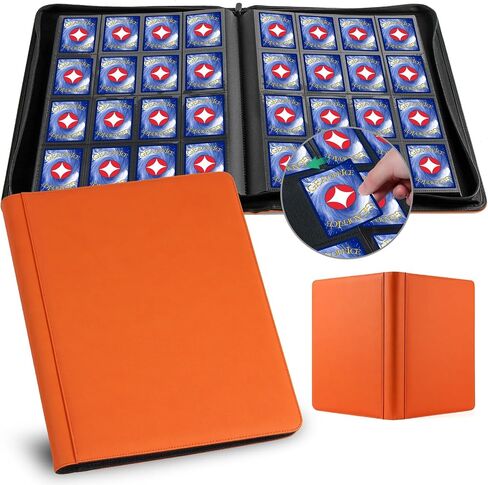 GEAoffice Premium 1000+ Card Binder Large, 16 Side-loading Pockets Zip Binder, Ringless Trading Card Album Folder for Board, Sports, ATC or Collectible Game Card, Gift (Blue) in Saudi Arabia