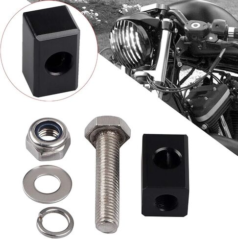 Motorcycle 3/4" Black Headlight Mount Block Bracket for Harley Dyna Touring Sportster Softail in Saudi Arabia