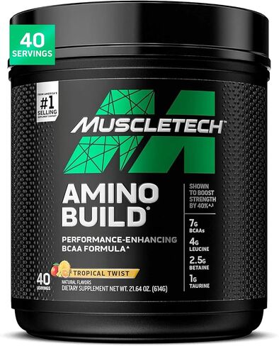 MuscleTech BCAA Powder for Men & Women, Strawberry Watermelon - Amino Acids Nutritional Supplement with Electrolytes for Energy, Muscle Gain & Recovery - Sugar-Free Gym Pre-Workout - 40 Servings in Kuwait