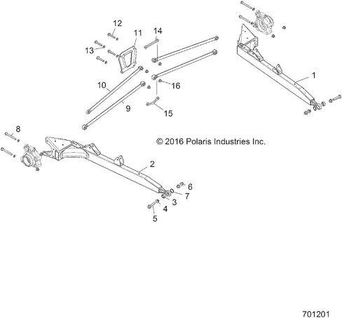 Polaris RZR RADIUS ROD ASSEMBLY ، Indy Red ، Part 1543377-293 ، Qty 1 in Kuwait