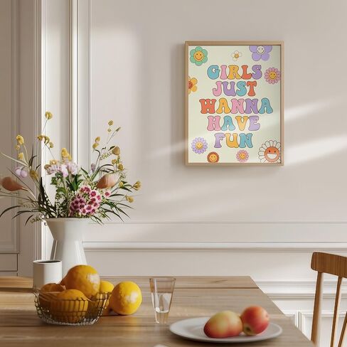 Groovy Fun Wall Decor for Girls - 70s Wall Decor - Funky Teen Girl Room Decor - Smiley Face Decor - Cute Bedroom Wall Art - Trendy Aesthetic Room Decor - Retro Wall Decor - Funky Hippie Room Decor in Saudi Arabia