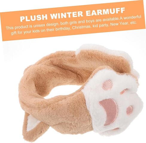 2Pcs Creative Cat Ear Plush Earmuffs Warm Adorable Ear Covers for Cozy Winter Ear Protection Soft Comfortable Plush Material Durable Design for Cold Weather in Saudi Arabia