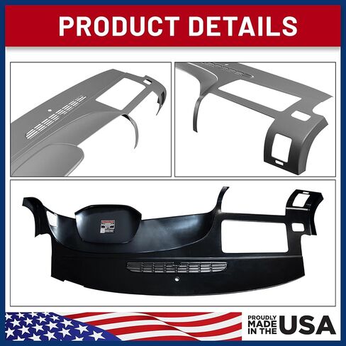 CAPSSKIN ONE PIES ONE مقولبة غطاء غطاء داش متوافق مع 2007-2013 Silverado Sierra W Dual Glovebox Dashboards في Ebony Black - مصنوعة في الولايات المتحدة الأمريكية in Kuwait