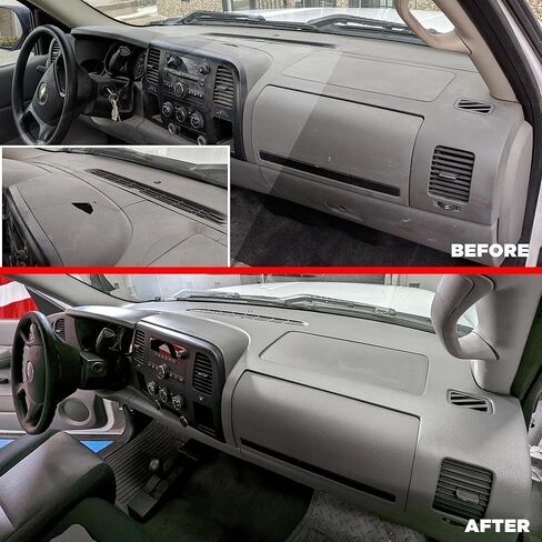 CAPSSKIN ONE PIES ONE مقولبة غطاء غطاء داش متوافق مع 2007-2013 Silverado Sierra W Dual Glovebox Dashboards في Ebony Black - مصنوعة في الولايات المتحدة الأمريكية in Kuwait