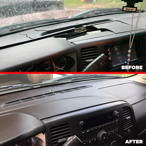 CAPSSKIN ONE PIES ONE مقولبة غطاء غطاء داش متوافق مع 2007-2013 Silverado Sierra W Dual Glovebox Dashboards في Ebony Black - مصنوعة في الولايات المتحدة الأمريكية in Kuwait