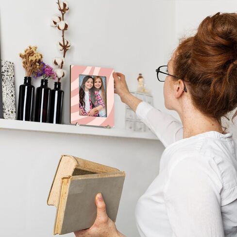 Wooden Picture Frame with Stand, Sunflower Tabletop Picture Frame, Home Decor Desk Girls Women Family Friends Gift, 4x6 Inches Photo Horizontal Vertical Display -01 in Saudi Arabia